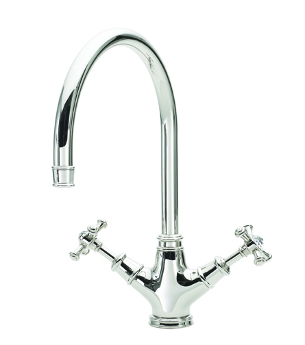 KN3010X MONOBLOC MIXER CRYSTAL CROSS HANDLE