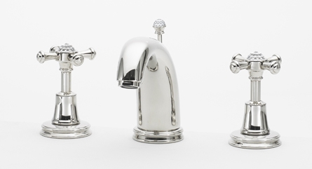 KN1826X BASIN THREE HOLE MIXER CRYSTAL CROSS HANDLE KN1826X BASIN THREE HOLE MIXER CRYSTAL CROSS HANDLE