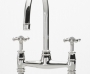 KN3006X BRIDGE TWO HOLE MIXER CRYSTAL CROSS HANDLE